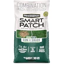 Pennington Smart Patch Sun & Shade North 30lb 600 sq. ft. Grass Seed Bare Spot Repair with Mulch and Fertilizer