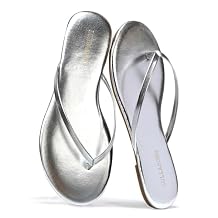 LULLASONG Flip Flops For Women Comfortable Round Toe Beach Sandals Thong Strap Slides Slip On Dressy Flats Sandals For Women