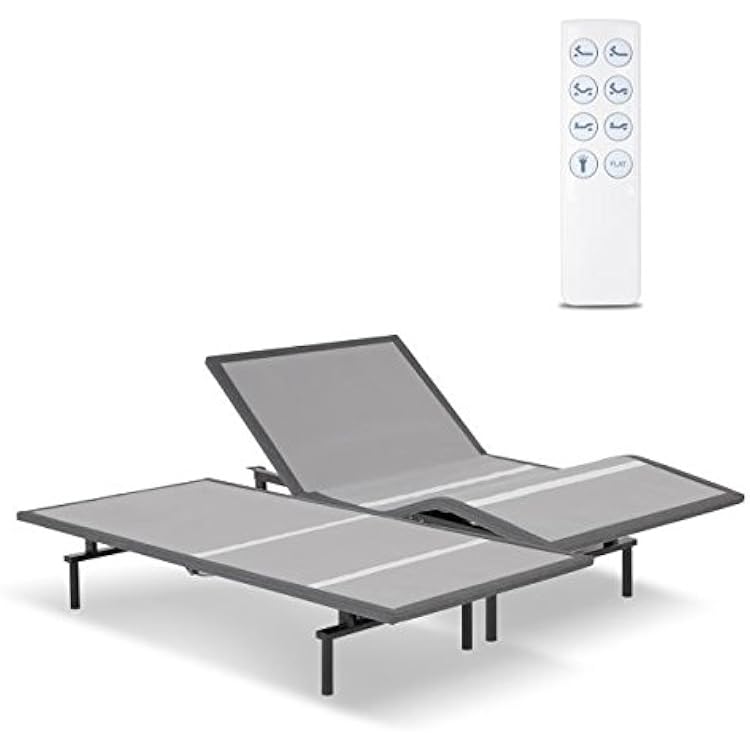 Adjustables by Leggett & Platt Raven Adjustable Bed Base, Wireless, Head and Foot Articulation, Split King