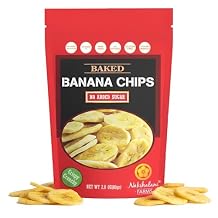 Baked Banana Chips by Nakihalani Farm (2.8 oz) - Crunchy Dried Snacks for Adults and Kids, Non-GMO, Gluten-Free & Vegan Snacks Dried Banana Chips in Resealable Bag