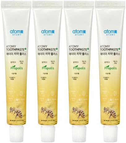 Low Fluoride Toothpaste with Propolis Extract, 50g x 4 Tubes