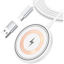 Magnetic iPhone Wireless Charger Fast Charging Pad for MagSafe Charger for iPhone 17 Pro Max Air 16e 16 Pro Max 16 Plus 15 14 13 12, 15W Wireless MagSafe Charging Pad with Type C+USB A Charging Ports