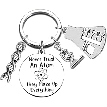 Chemistry Science Teacher Gifts Scientist Keychain for Christmas Retirement Inspirational Gifts for Chemist Forensic Science Lovers Physicist Student Researcher Microbiology Laboratory Jewelry