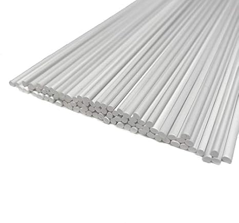 Polyvinyl Chloride PVC Plastic Welding Rods-White-20 feet (20-Pack of 12-Inch, 1/8in or 3mm Dia)