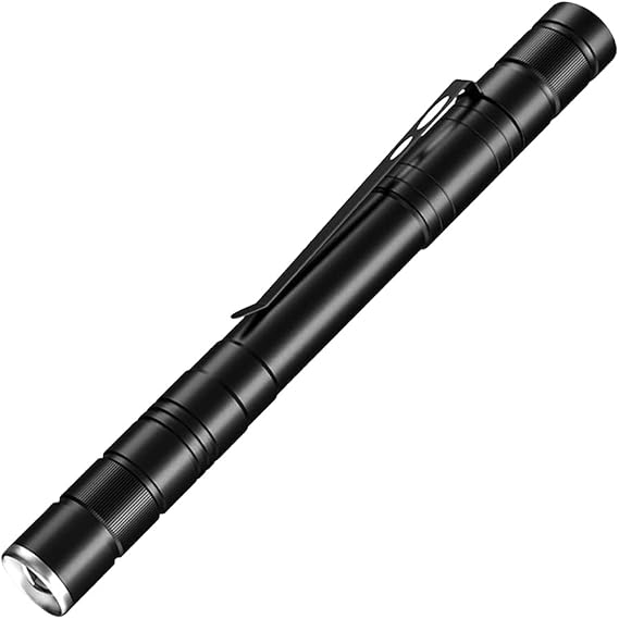 LED Pocket Pen Light Flashlight Small Mini Flashlight Handheld Pen Lights Penlight with Clip for Camping Outdoor Emergency Inspection (1)