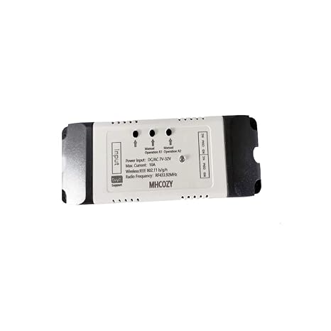 2CH WiFi RF Wireless Switch Relay,Inching Self-Locking Interlock Mode,Compatible with Alexa Goolge Home (Smart Life app WiFi RF Bluetooth Relay)