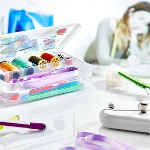 OLLEVRA Çift Taraflı Bölmeli Hobi Dikiş Kutusu Ardunio Malzeme Kutusu