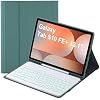 Keyboard Case for Samsung Galaxy Tab S10 FE+ Plus 13.1" 2025, 7 Color Backlit Detachable Wireless Bluetooth Keyboard,Deep Green