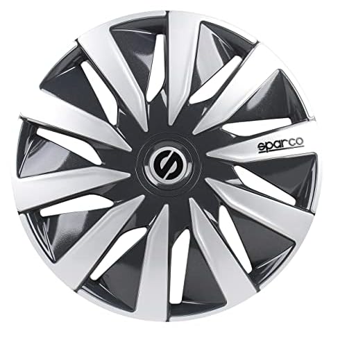 Sparco SPC1391GRSV Wheel Covers Lazio, GreySilver, 13 Inches, Set of 4