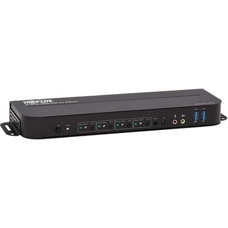 Tripp Lite 4-Port HDMI KVM Switch, 4 Computers 1 Monitor, 4K@60Hz Video, USB Sharing up to 5 Gbps, HDR, HDCP 2.2, Black, (B005-HUA4)