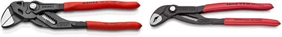 KNIPEX Tools Pliers Wrench (8601180), 7 1/4-Inch and Cobra Water Pump Pliers (8701250), Red, 10-Inch
