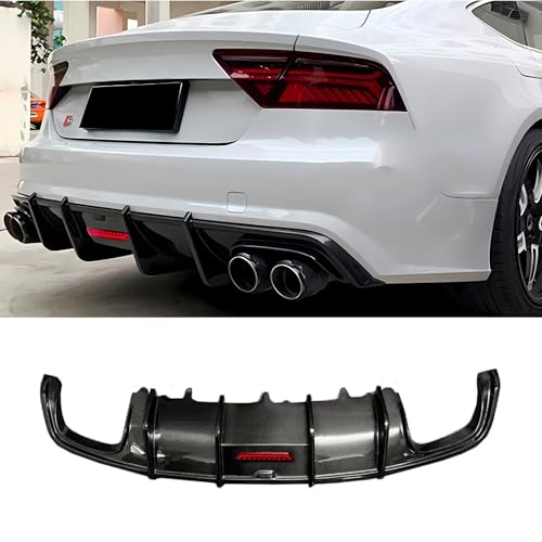 Car Bumper Diffuser,Carbon Fiber Rear Diffuser,Bumper Diffuser Sports Kit,Compatible for Audi A7S7 2009-2015,2016-2018,2019-202216-18A7S7