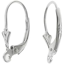 .925 Sterling Silver / 14k Gold Filled Fleur De Lis Flower Leverback Earring Connector