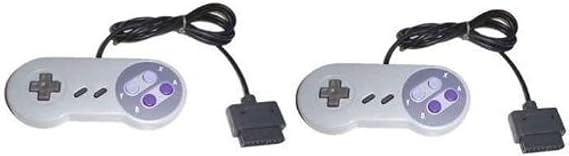Two 2 Controllers Bundle Compatible with Super Nintendo SNES Bulk Packaging Pack Of 2
