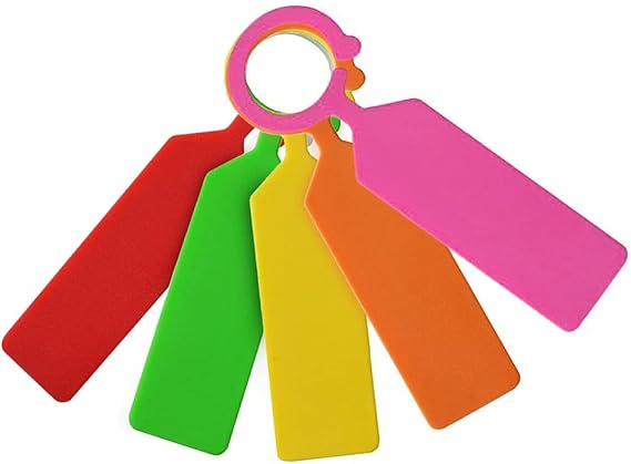 100 Pcs Thick Plastic Plant Tree Tags Markers Nursery Garden Labels Colored