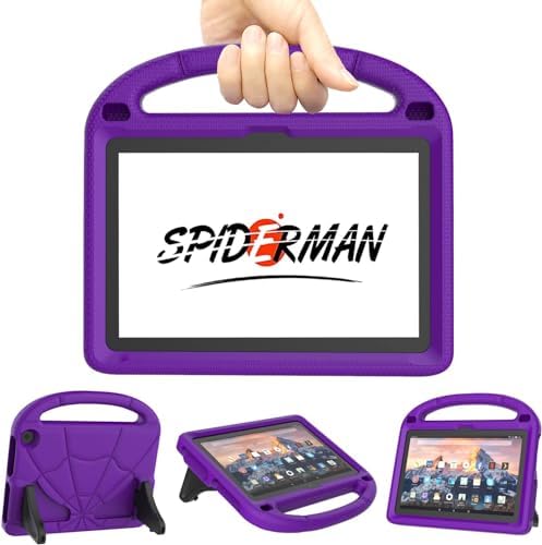 DICEKOO Kid Case for 8-inch New Tablet, Lightweight Shockproof Kid-Proof Cover with Handle Stand - Purple