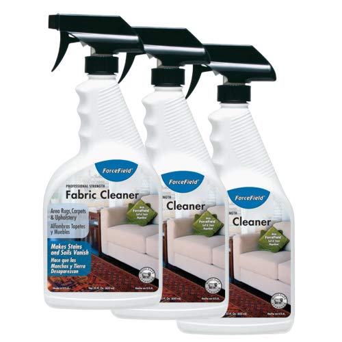 ForceField® Fabric Cleaner Professional Strength, Deeply Penetrates Water Safe Fabric & Fibers of Upholstery, Clothing, Rugs & Carpeting - 22oz 3 pack