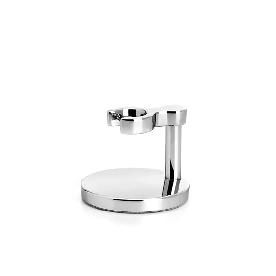 MUHLE Chrome-Plated Metal Safety Razor Stand for Neat Countertop Storage