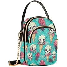 Ice Cream Skulls Small Crossbody Bags for Women Cell Phone Shoulder Purse Handbags Wallet 21214793