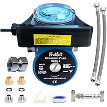 Hot Water Recirculating Pump with Programmable Timer, 304SS Sensor Valve, Instant Hot Water, Quiet Energy-Efficient Circulation System, Includes Pump, 2 Adapters, 2 Supply Lines, Easy DIY Install