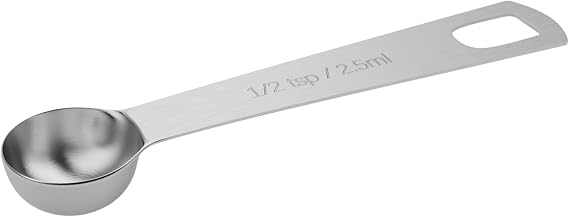 1PCS 1/2tsp(1/6tbsp, 2.5ml) Measuring Spoon, Stainless Steel Teaspoon