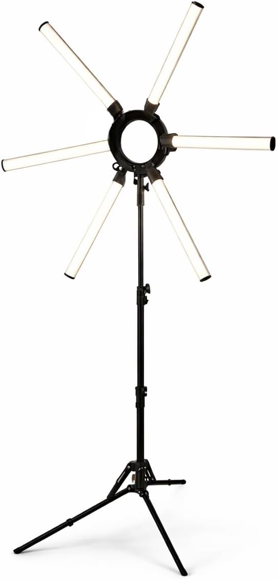 120W Mega Yıldız LED Stüdyo Işığı – Profesyonel Portre & Makyaj Aydınlatma – 3200K-5600K Çift Renk – Kademesiz Parlaklık – Tripodlu Fotoğraf & Video Çekim Işığı