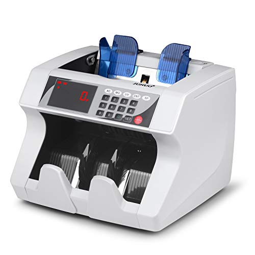 Money Counter with UV, Magnetic and Infrared Counterfeit Detection, Bill Counting Machine with 3 Different speeds, 1200 Bills Per Minute, Professional Cash Counting Machine and