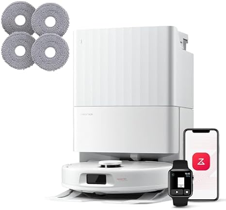 roborock QV 35A Robot Vacuum with Mop Cloths Bundle