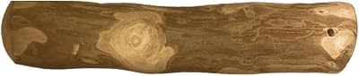 INDIPETS Coffee Wood Dog Chew Stick Stress Relief Toy: Natural Durable Real Wooden Bone Sticks for Dogs, Safe Dental Cleaning Chews for Teething Puppy | Medium, Natural PN: 50014