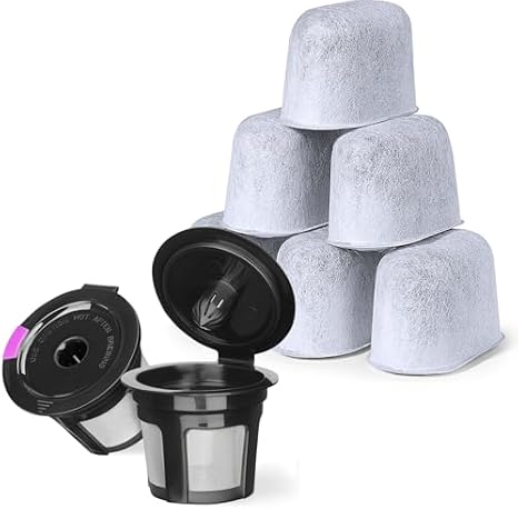 2-Pack Reusable K Cups and 6-Pack Water Filters, Bundled Product