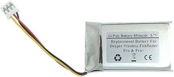 850mAh 3.7V Replacement Battery For Deeper Wireless Fishfinder Pro & Pro+