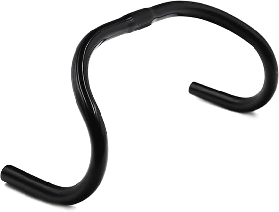 SENQI Aluminum Alloy Bullhorn Road Bike Handlebar, 25.4mm Clamp, 420mm Width, Black