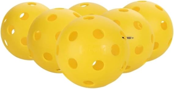 Onix Indoor Pickleball Balls | The Balls Offer Superior Balance and a consistent Feel. 6 Pack Yellow