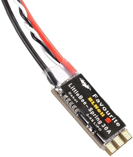 20A 30A Electronic Speed Controller Favorite BLHeli-S Brushless ESC DShot Speed Controller Motor 2~6S Lipo Compatible for FPV Multicopter Quadcopter Aircraft & Drone (Single 30 A)