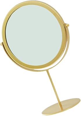 DOITOOL Round Shaped Makeup Mirror Stable Desktop Vanity Mirror for Home Scene Elegant Design for Living Room Bedroom and Dressing for Makeup Application