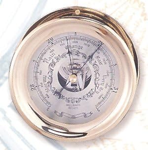 7.5" Polished Brass Barometer