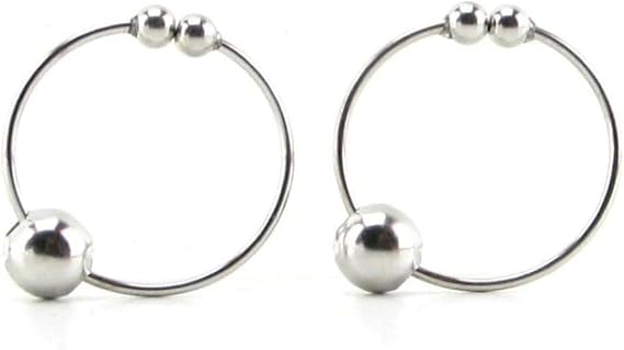 Silver Nipple Bull Rings - Non-Piercing Erotic Body Jewelry WG51482
