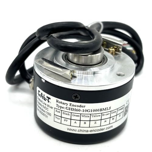 60mm Outer Diameter 10mm Aperture Hollow Shaft Rotary Encoder 5VDC line Drive Output 1000PR