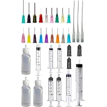 Dispensers Applicator Kit - Syringes, Plastic Squeeze Bottles, and Needle Tips Works for Precisely Delivery Grease, Oil Dispensing, Liquid Glue and Ink
