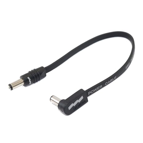 EBS DC1-18 Flat Power Cable - 18 Centimeter, Angled-Straight