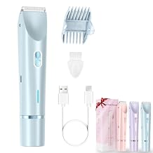 2 in 1 Electric Razors for Women, 2025 New Dual Head Shaver Bikini Trimmer, Upgrade Waterproof Wet and Dry Electric Face and Legs Shaver for Women (Blue)