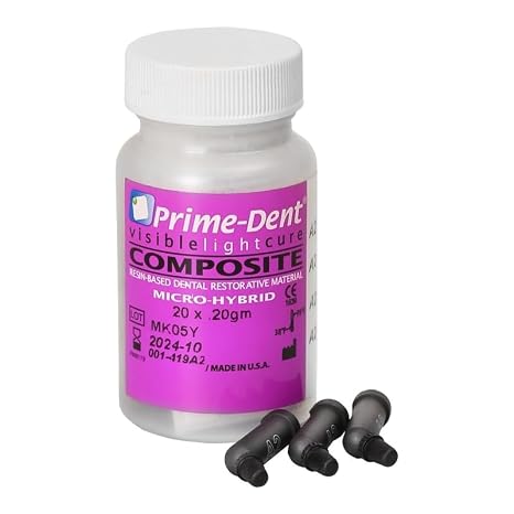 Prime Dental 001-419A3 VLC Universal Composite Restorative Compules A3 20/Pk 0.25 Gm