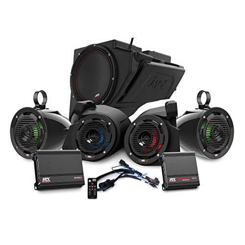 MTX RZR-14RC-THUNDER5 1000 Watt 5-Speaker Audio System for 2014 Polaris RZR Vehicles w RideCommand