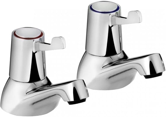 Bristan Lever Bathroom Taps, Chrome Pillar Bath taps, VAL2 3/4 C CD