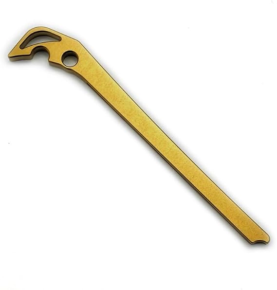 1PC Titanium Spine Backspacer Fits for Chris Reeve Large Sebenza 21 31 Pocket Knives, CNC Back Spacer in Gold