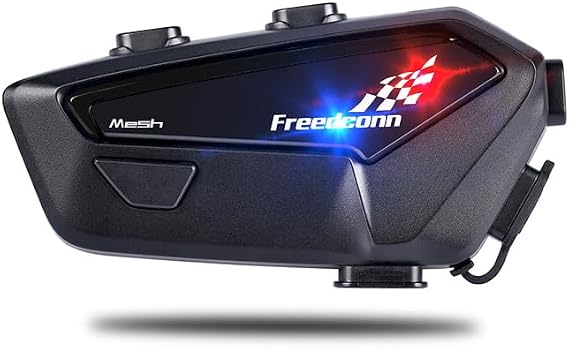 FreedConn FX PRO Helmet Bluetooth Headset, 6-Rider Mesh Intercom, 1Pack