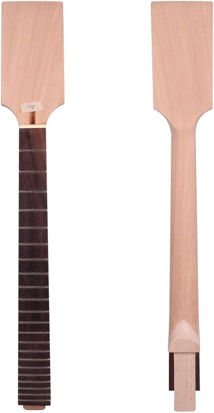 Electric Guitar Neck Blank 22 Fret 24.75 inch Mahogany Wood Paddle Head Rosewood Fretboard Guitar Neck Set in Unfinished Electric Guitar Neck Replacement DIY