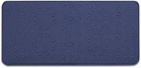 Popular Bath Waffle Weave TUB MAT Blush Style PVC Foam, Premium Quality Nonslip, Simple USE Place Directly Over Drain, Size 17"x 36", Navy