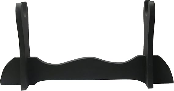 BladesUSA WS-1SC Sword Stand Single Horizontal Wood Display Stand,black