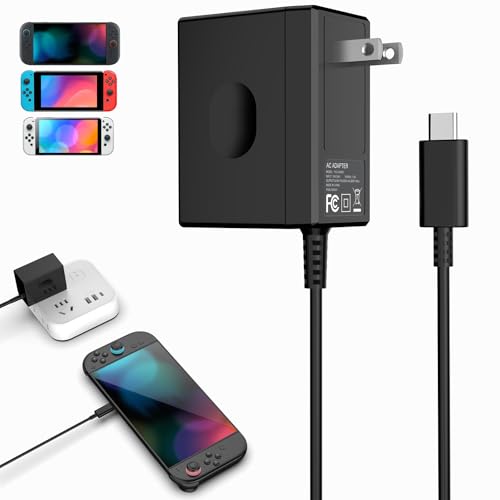 YCCTEAM 60W Charger for Nintendo Switch 2 Charger Power AC Adapter Fast Travel Charging with 5FT USB C Cable Compatible with Switch 21LiteOLEDSteam Deck - Support TV Mode